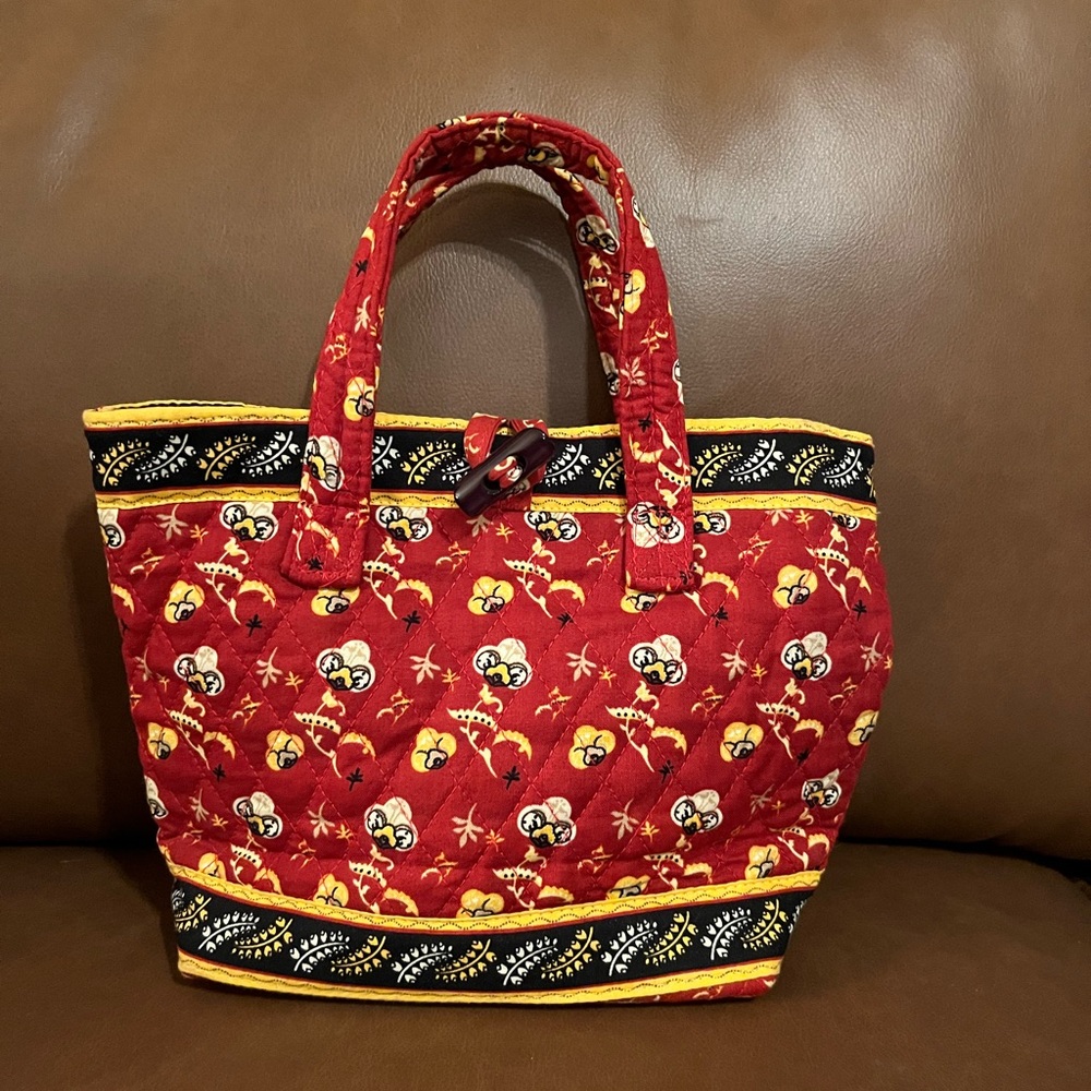 Vera Bradley Red and Black Patterned  Small Tote